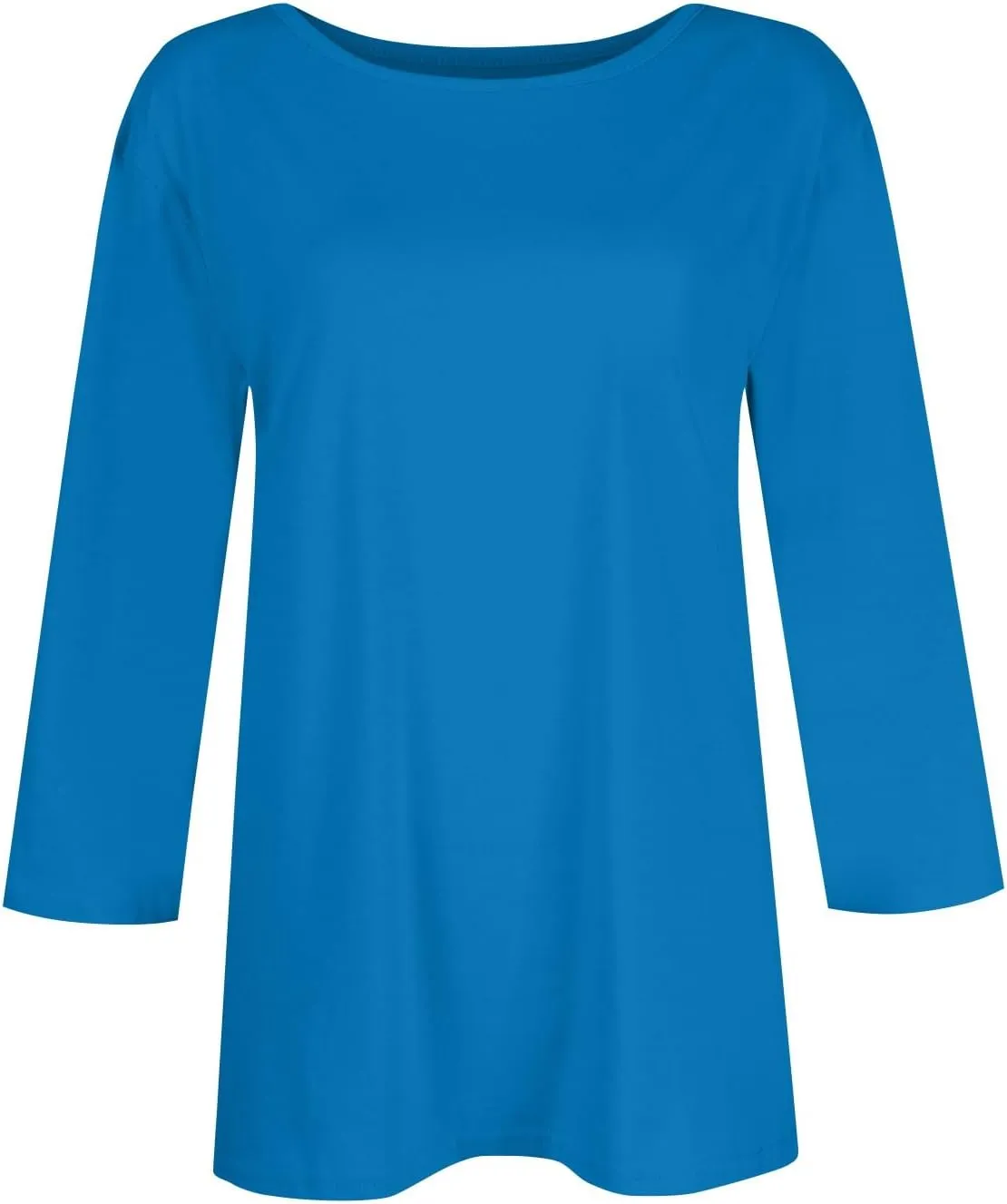 3/4 Length Sleeve Womens Tops Casual Loose Fit Crewneck T Shirts Cute Solid Summer Tops 2024