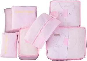 7 Set Packing Cubes for Suitcases, Travel Luggage Packing Organizers with Storage Shoe Bag, Clothing Underwear Bag, for Man & Women (G)