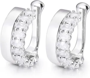 925 Sterling Silver ear-cuffs Earring for Women Men Moissanite/Zircon ear-cuffs Earrings 18K Gold Plated Stud Earrings D Color VVS1 Brilliant Cut Lab Created Diamond Earring