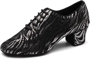 AOQUNFS Women Latin Ballroom Dance Shoes Lace-up Modern Salsa Practice Dancing Shoes,WDL-K4