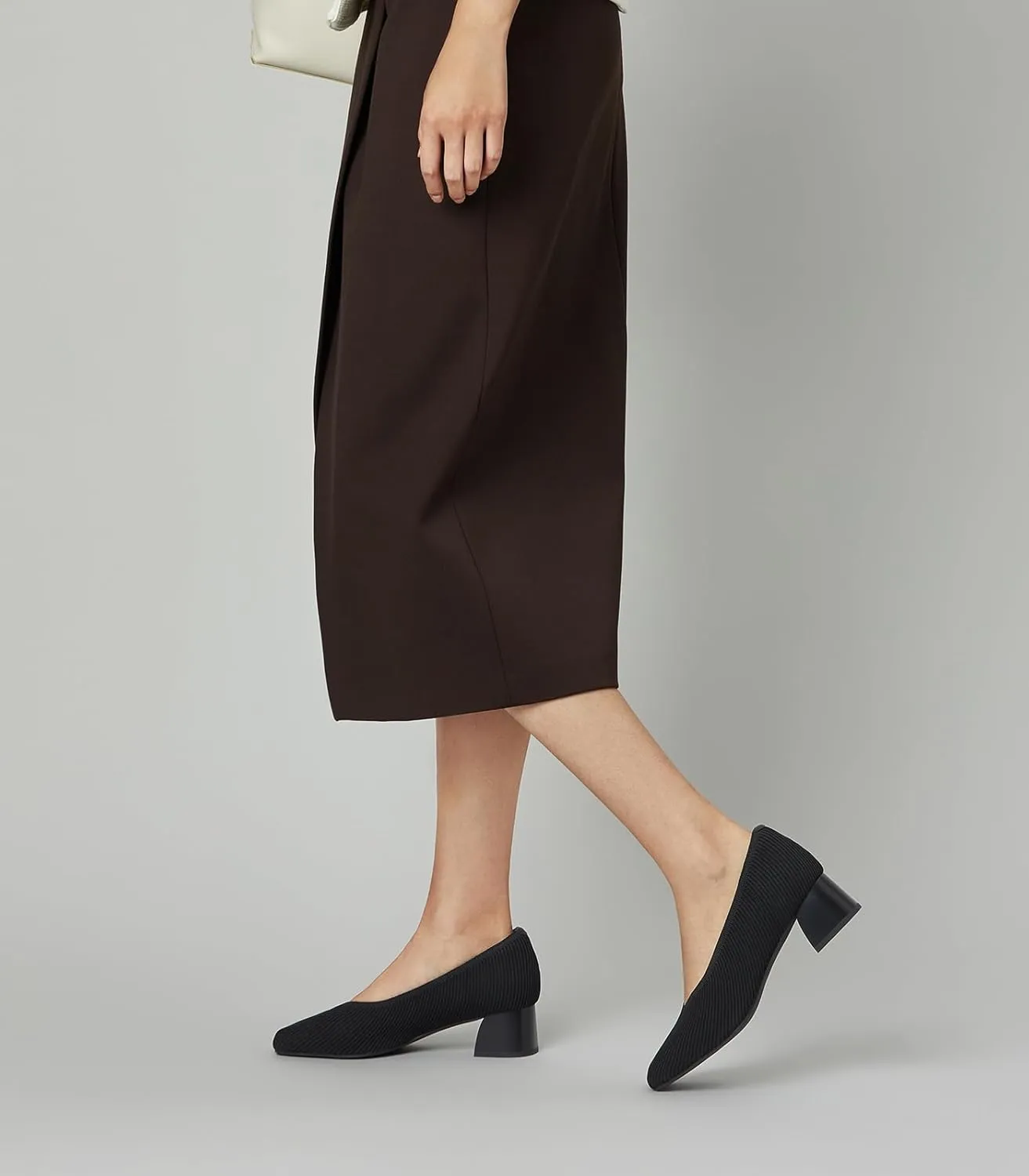 Arromic Women's Pumps, Closed Toe Chunky Heels for Women, Square Toe Low Block Heels, Work Pumps Shoes, Casual Daily Wear Pumps for Women
