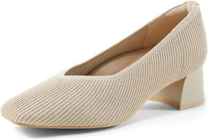 Arromic Women's Pumps, Closed Toe Chunky Heels for Women, Square Toe Low Block Heels, Work Pumps Shoes, Casual Daily Wear Pumps for Women