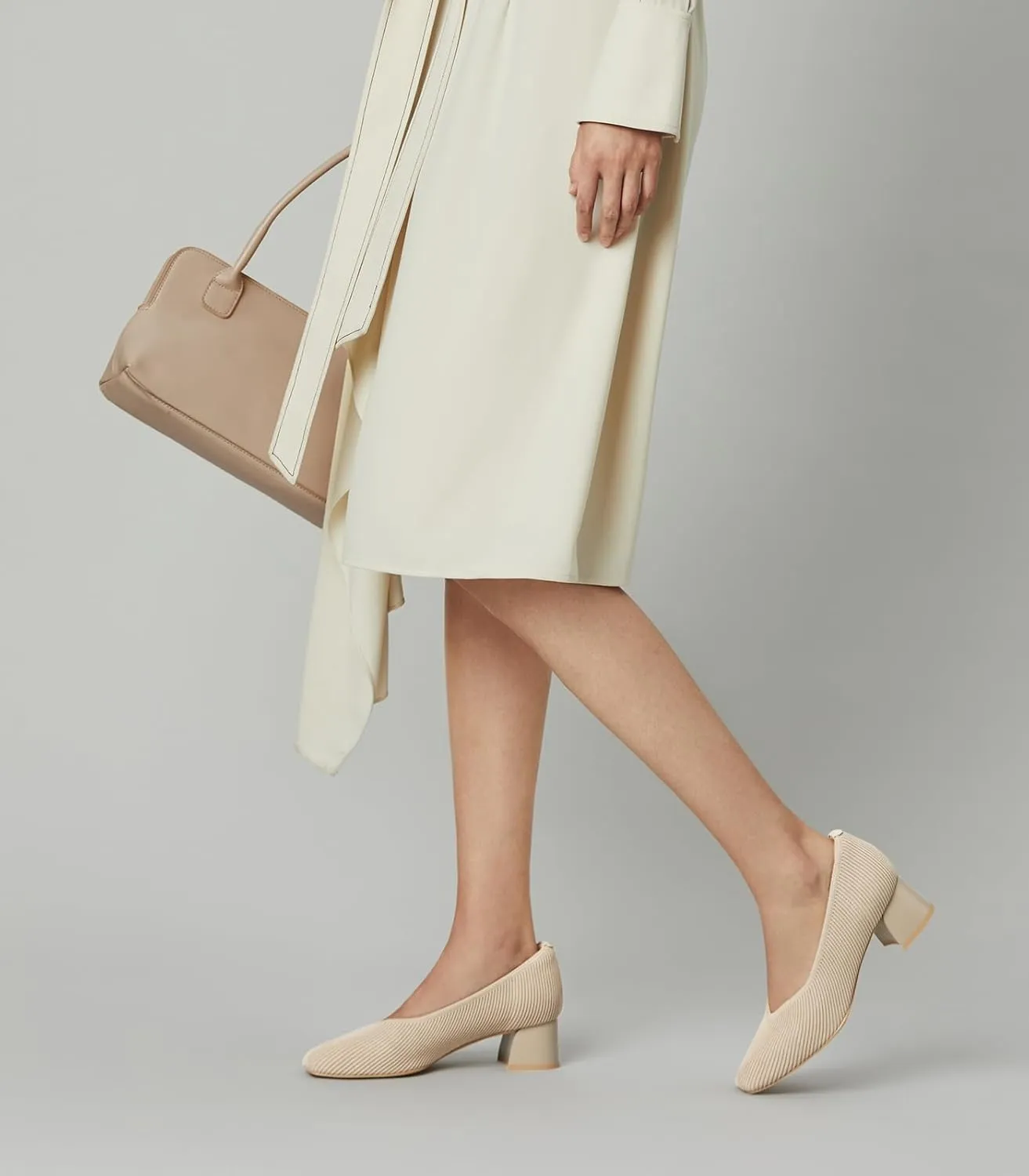 Arromic Women's Pumps, Closed Toe Chunky Heels for Women, Square Toe Low Block Heels, Work Pumps Shoes, Casual Daily Wear Pumps for Women