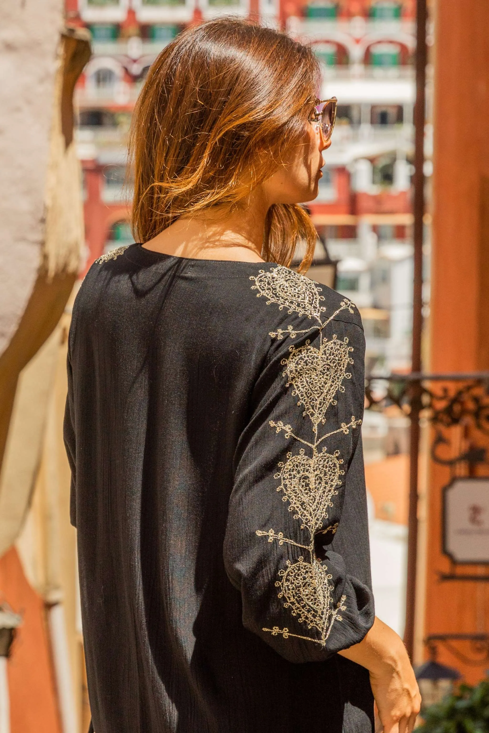 Black Gold Beach Dress