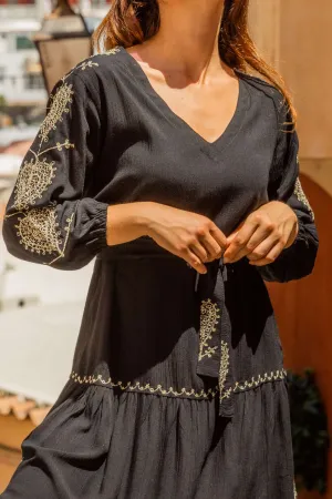 Black Gold Plus Size Beach Dress