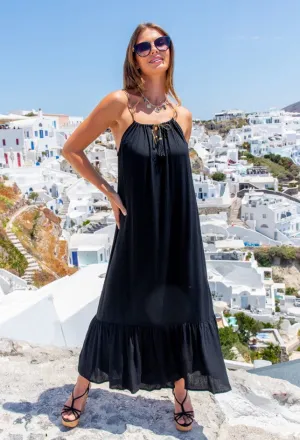Black Plus Size Sleeveless Sun Dress