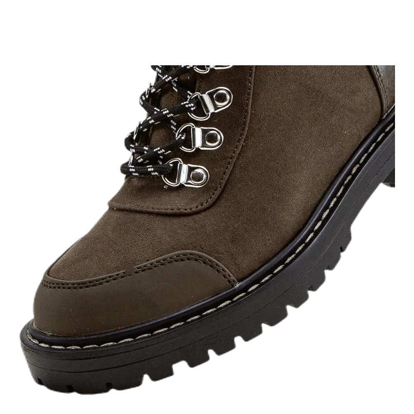 Bold Lace Up Winter Bootie Brown