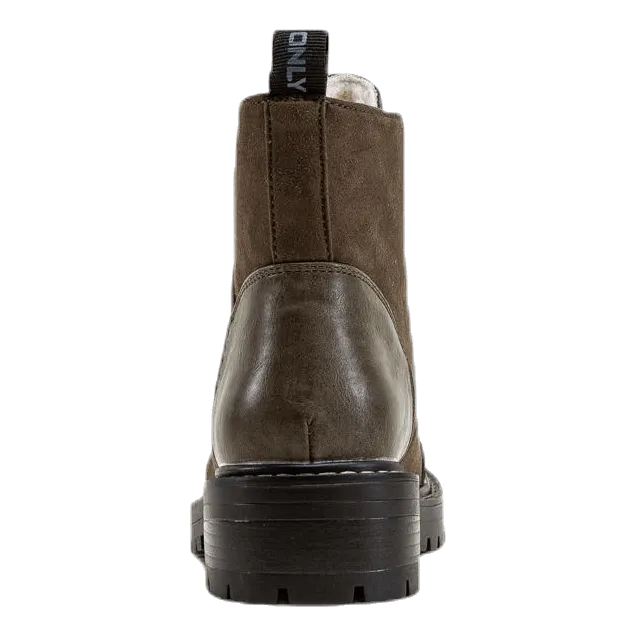 Bold Lace Up Winter Bootie Brown