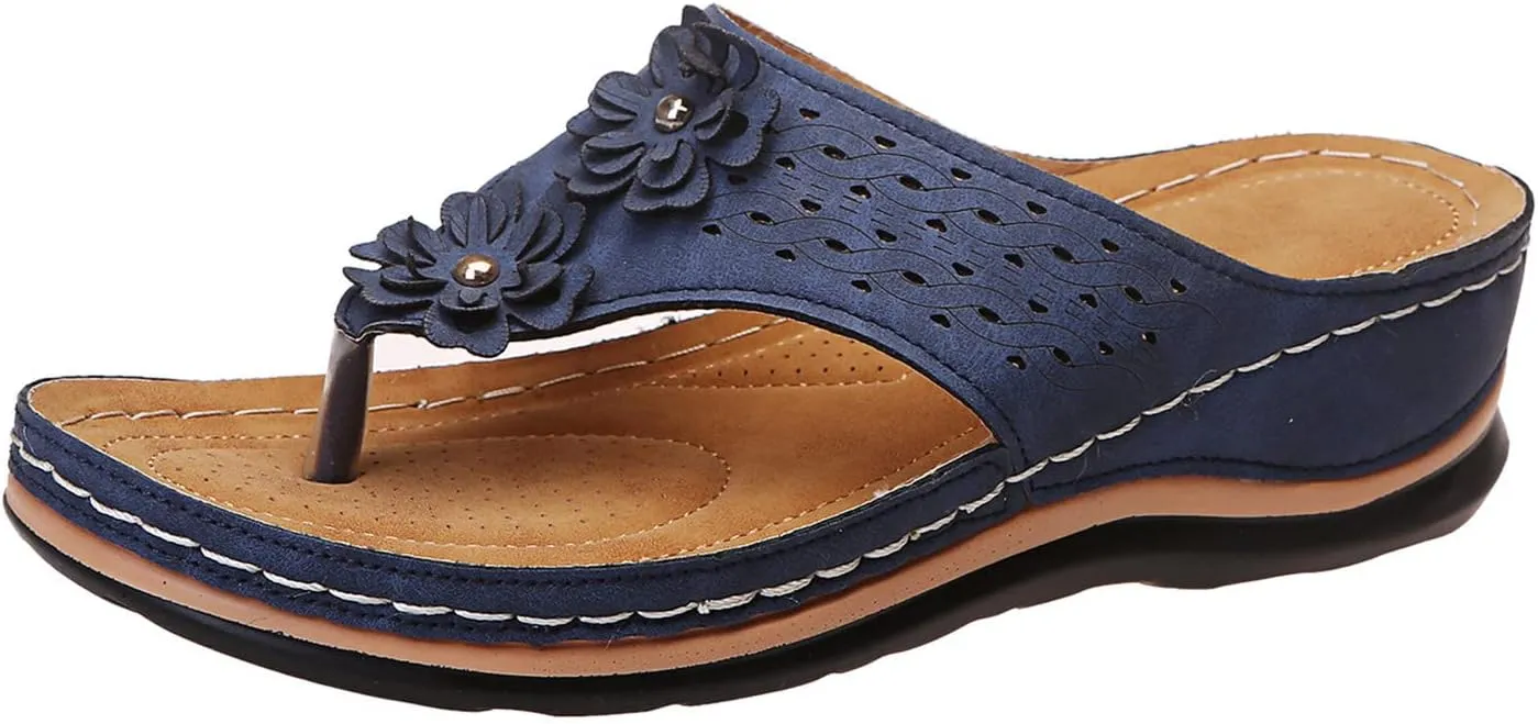 Cathalem Summer Sandals for Women 2024 Casual Strappy Low Wedges Sandals Open Toe Ankle Strap Platform Sandals