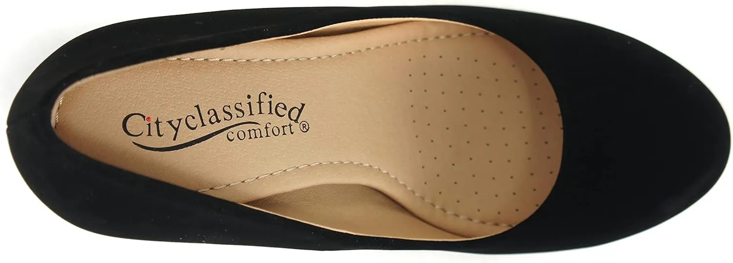 CITYCLASSIFIED #Jack Women's Classic Dress Pump w Extra Cushioned in Sole, Round Toe & Platform