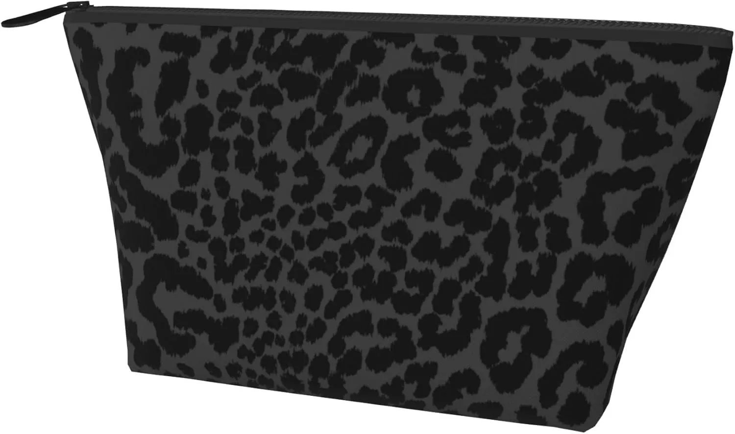 Cosmetic Bags For Women Handbags Purses Makeup Organizer Storage Makeup Bag (Dark Gray Black Leopard Cheetah Print)