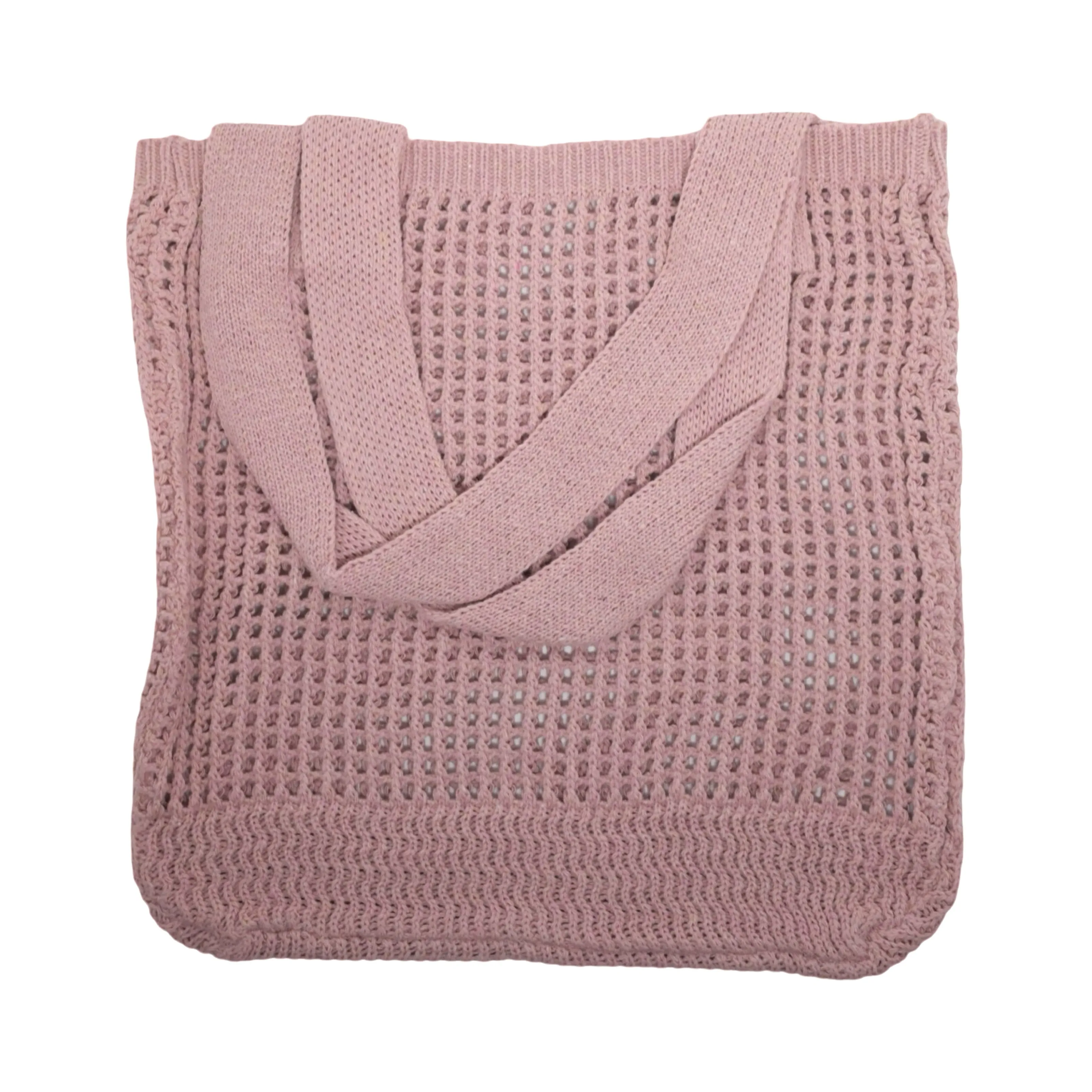 Crochet Knit Beach Bags - Pink