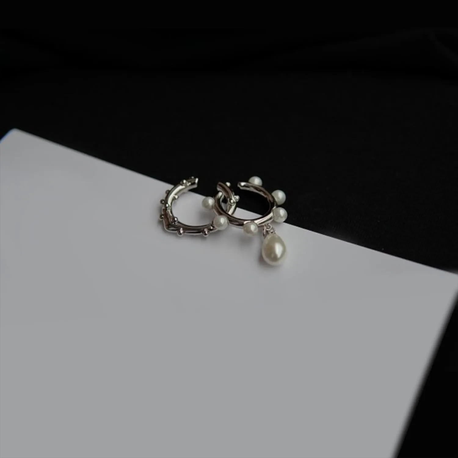 Dainty Ear Cuffs Earrings Non Pierced Sparkling Rhinestones Cartilage Climber Ear Wrap Earrings Clip on Earrings Minimalist Cuff Fake Earrings Trendy Jewelry for Women