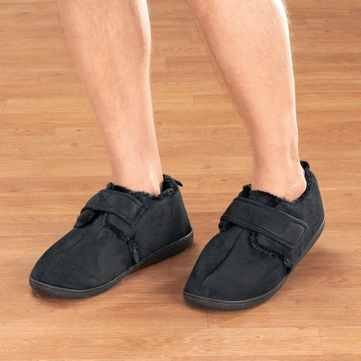 Diabetic Comfort Slippers C:Black S:Mens