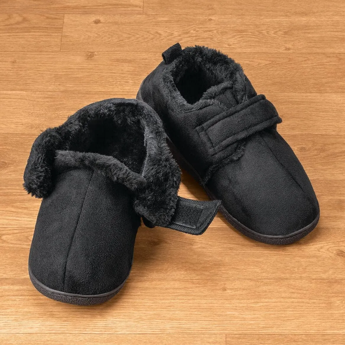 Diabetic Comfort Slippers C:Black S:Mens