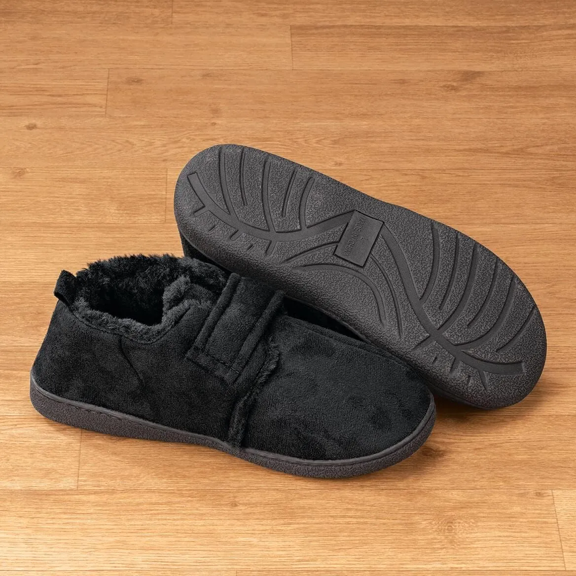 Diabetic Comfort Slippers C:Black S:Mens
