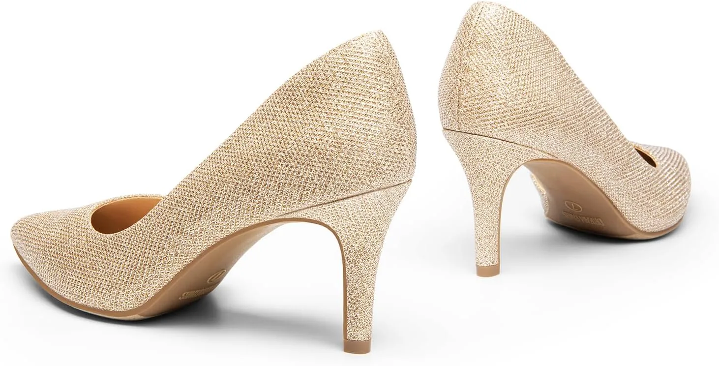 DREAM PAIRS Women's Dress High Heels Pumps Closed Pointed Toe Stiletto D'Orsay Shoes for Wedding Party