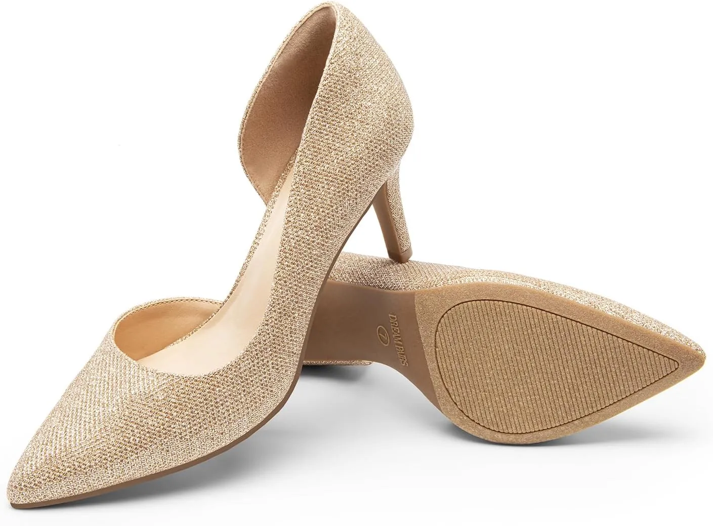 DREAM PAIRS Women's Dress High Heels Pumps Closed Pointed Toe Stiletto D'Orsay Shoes for Wedding Party