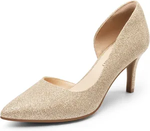DREAM PAIRS Women's Dress High Heels Pumps Closed Pointed Toe Stiletto D'Orsay Shoes for Wedding Party