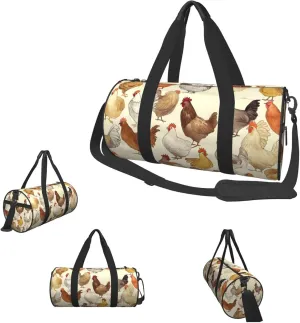 Duffle Bags A Brood of Chickens Gym Bag for Men Women Waterproof Travel Duffle Bags Convertible Carry on Garment Bag for Travel Sports