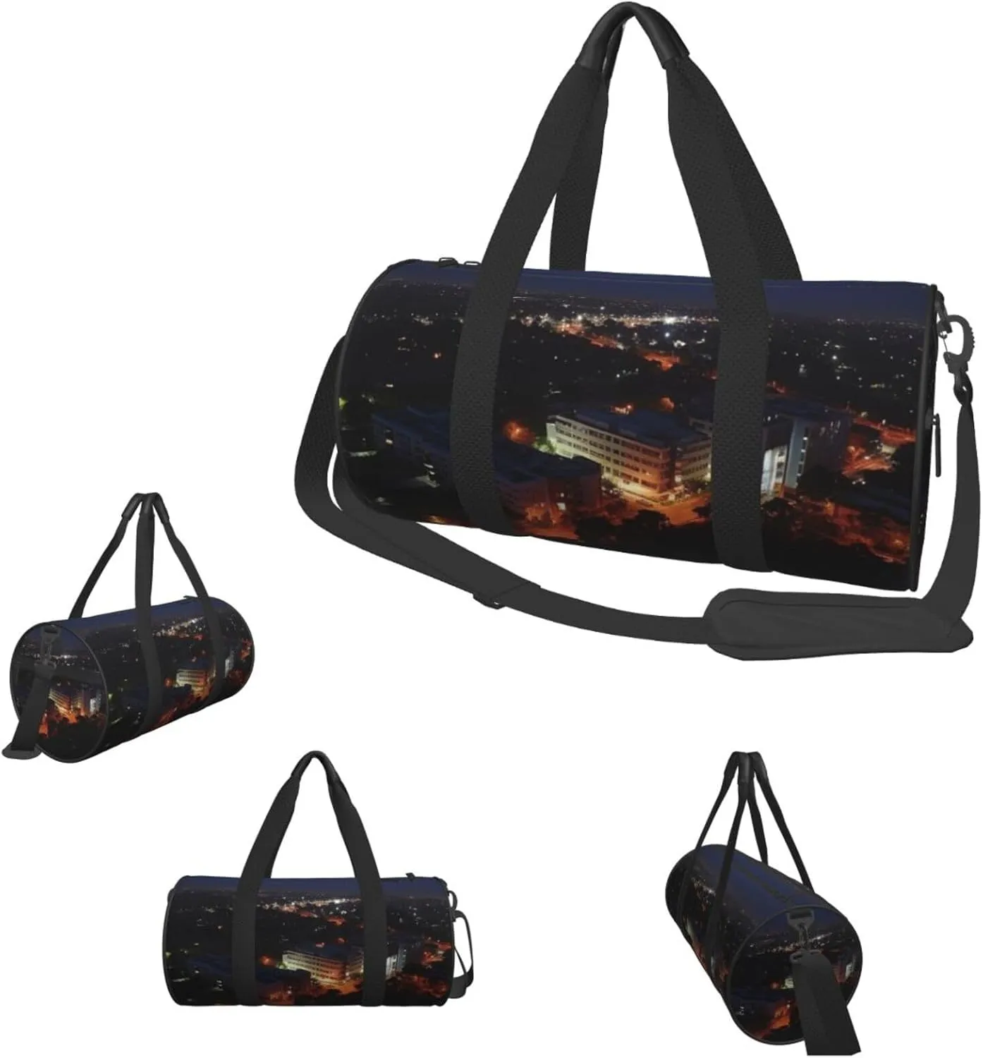 Duffle Bags Night view Gym Bag for Men Women Waterproof Travel Duffle Bags Convertible Carry on Garment Bag for Travel Sports