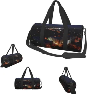 Duffle Bags Night view Gym Bag for Men Women Waterproof Travel Duffle Bags Convertible Carry on Garment Bag for Travel Sports