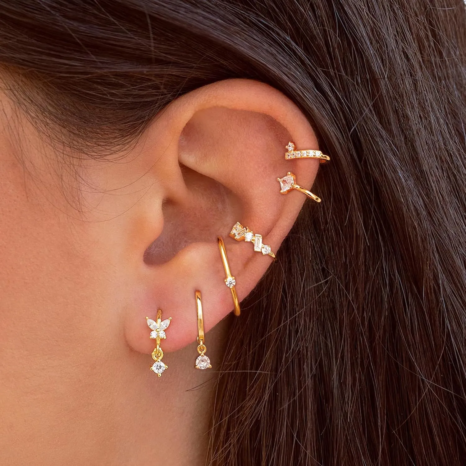 Ear Cuffs Non Piercing Gold Earring Stack Cartilage Earring for Women Trendy Helix Ear Cuff Jewelry Christmas Gifts for Women Stocking Stuffers
