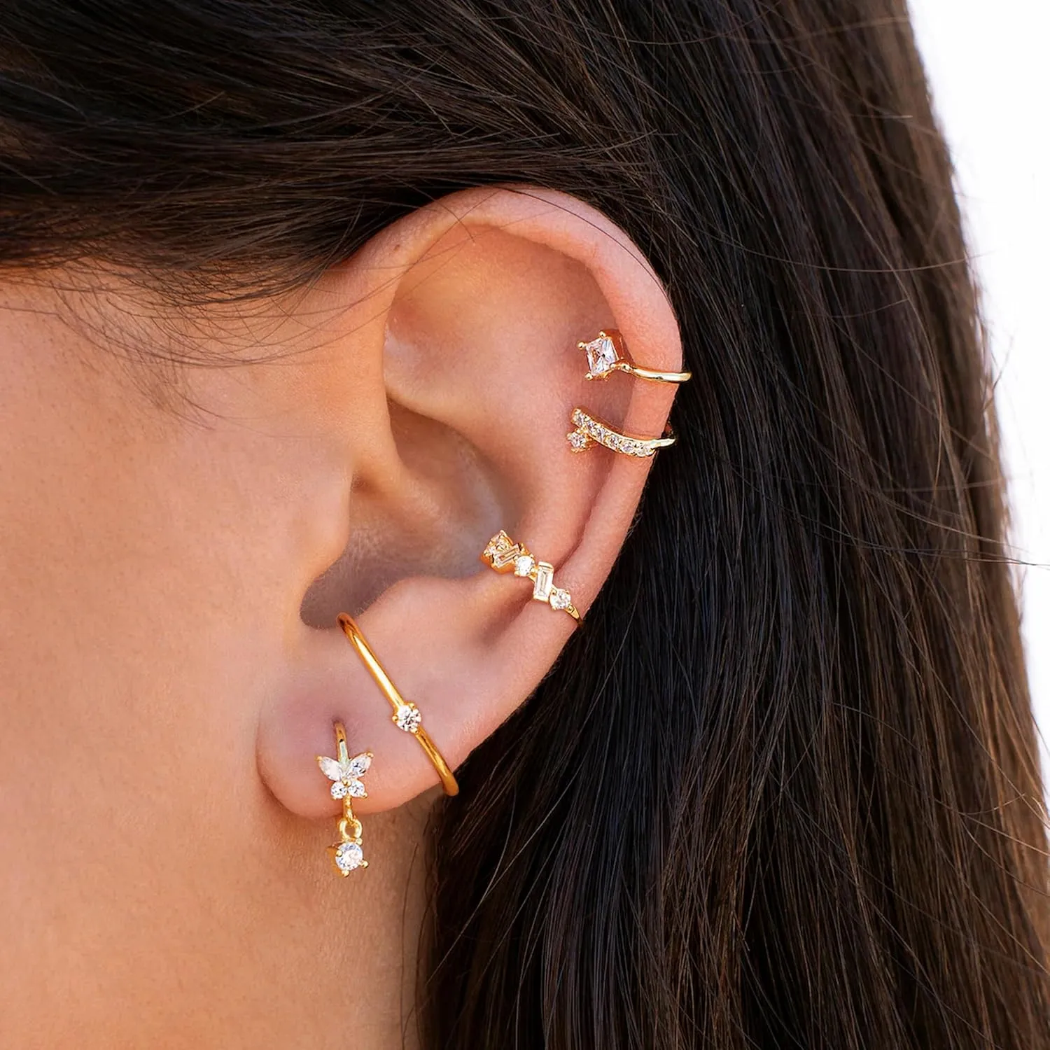 Ear Cuffs Non Piercing Gold Earring Stack Cartilage Earring for Women Trendy Helix Ear Cuff Jewelry Christmas Gifts for Women Stocking Stuffers