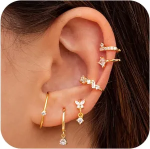 Ear Cuffs Non Piercing Gold Earring Stack Cartilage Earring for Women Trendy Helix Ear Cuff Jewelry Christmas Gifts for Women Stocking Stuffers