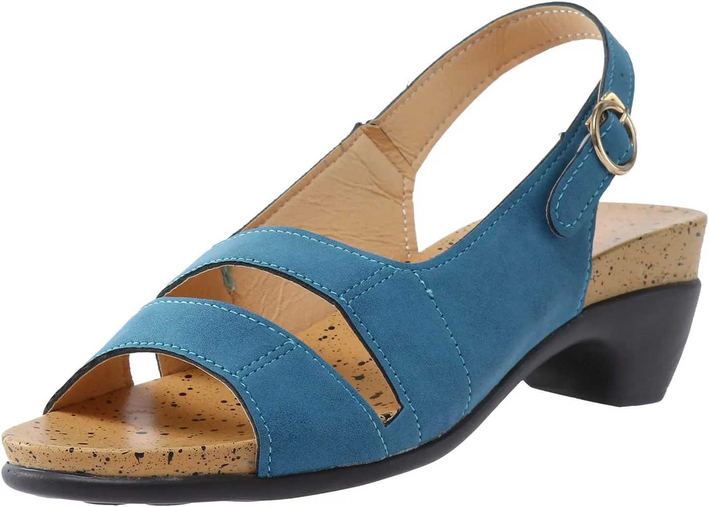 Eduavar Womens Wedge Sandals, Orthopedic Sandals for Women Open Toe Sandals Casual Heel Sandals with Ankle Strap
