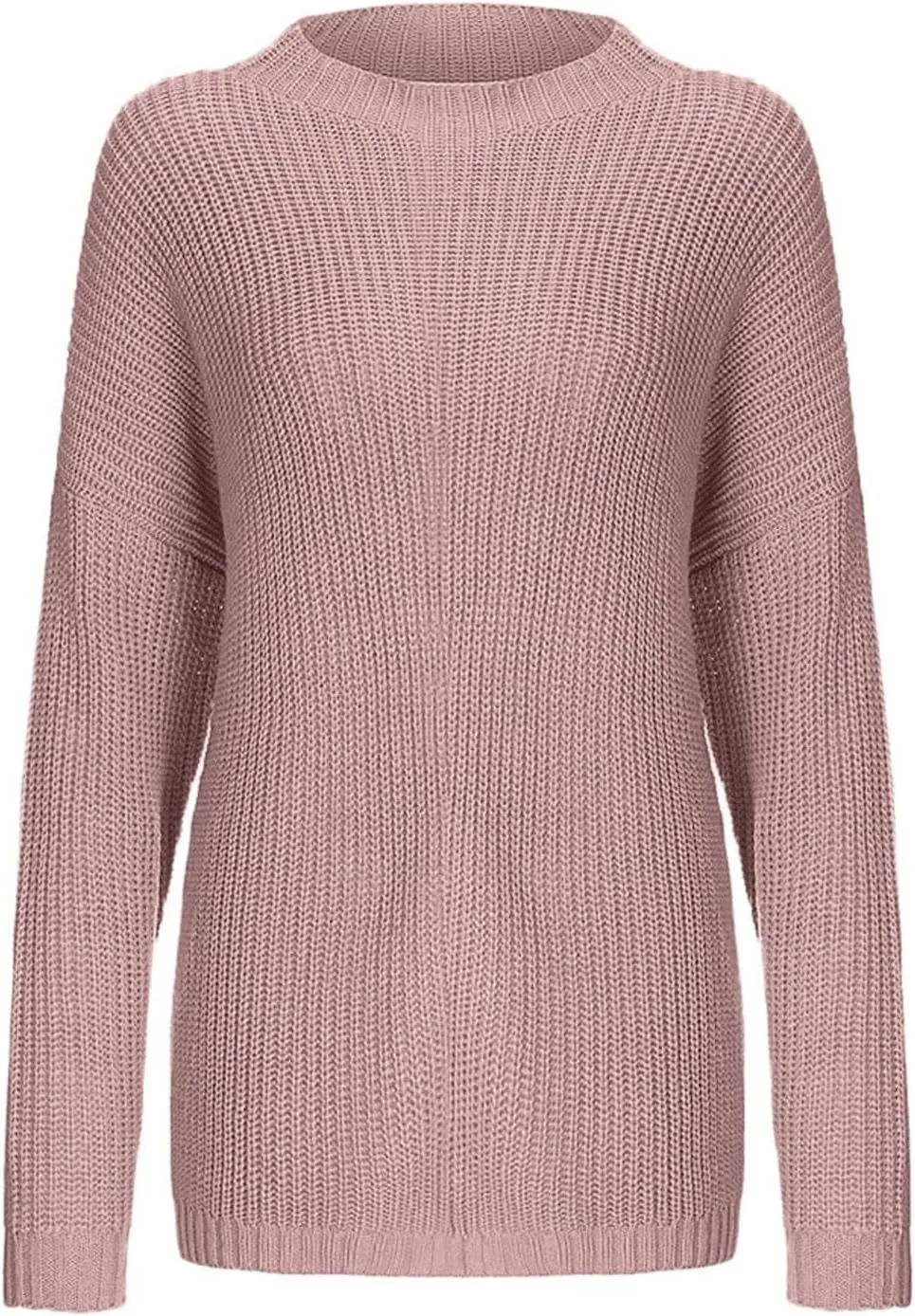 Fall Sweaters for Women Crew Neck Cable Knit Pullover Sweaters Batwing Sleeve Loose Fit Solid Outfit Fall Winter Fashion 2023