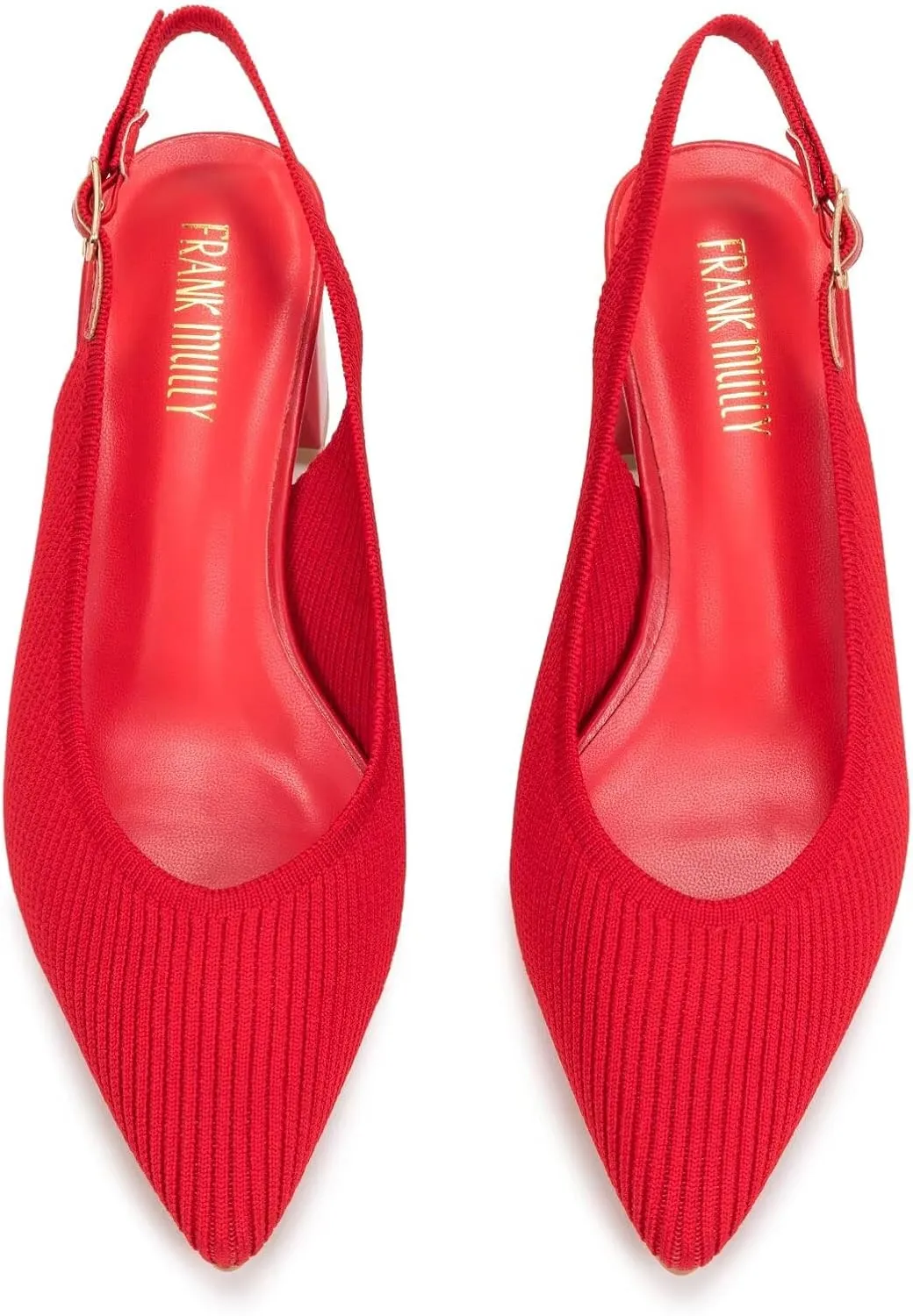Frank Mully Women's Slingback Heels Pointed Toe Work Pumps Comfortable Chunky Pumps Closed Toe Stylish Dressy Shoes