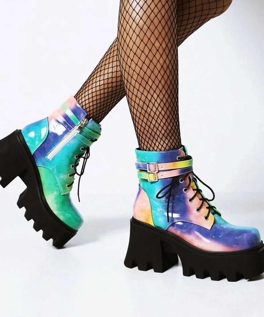 Front Lace-up Ankle Boots