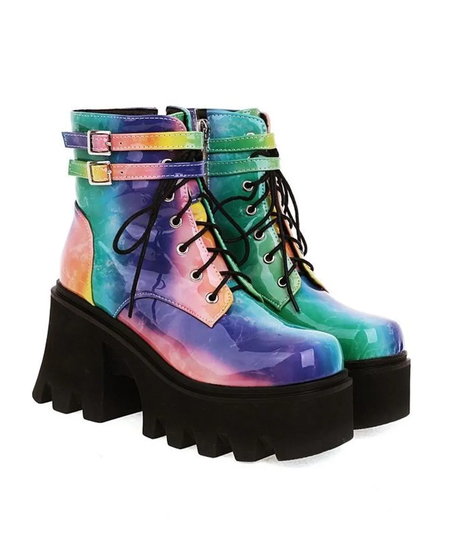 Front Lace-up Ankle Boots