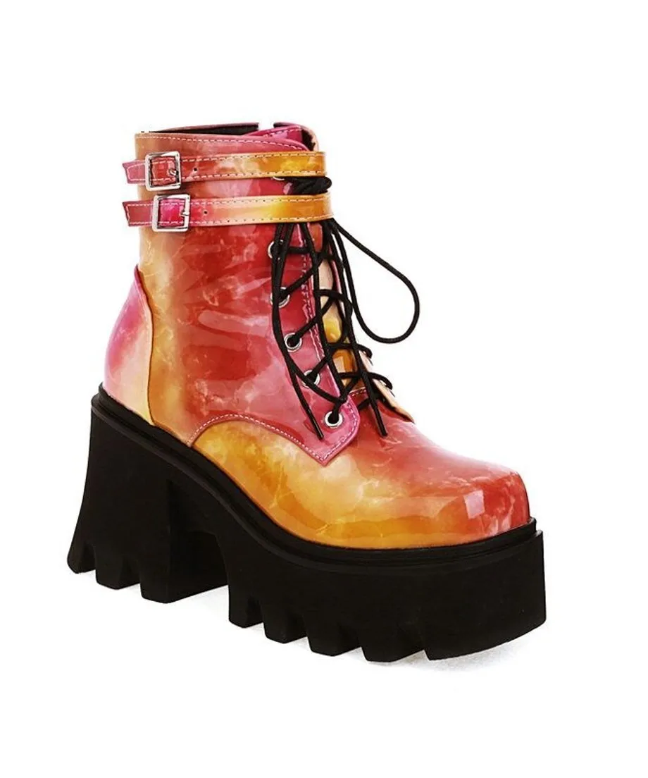 Front Lace-up Ankle Boots
