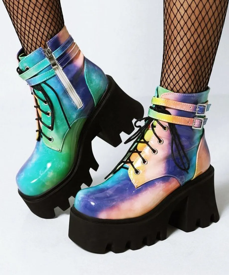 Front Lace-up Ankle Boots