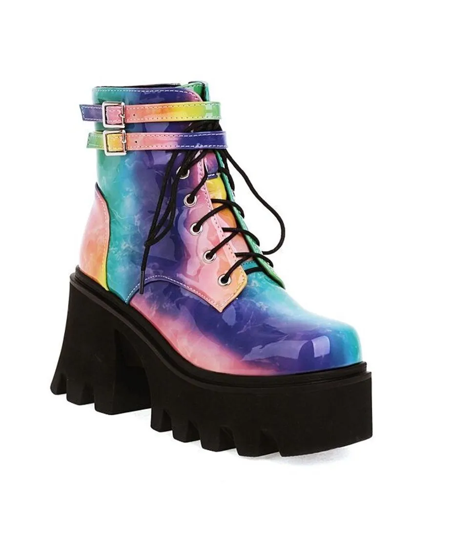 Front Lace-up Ankle Boots
