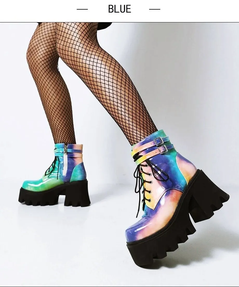 Front Lace-up Ankle Boots
