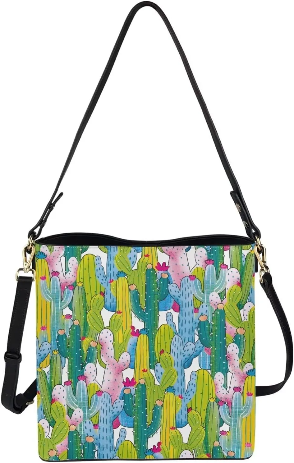 GIFTPUZZ Bucket Bags Crossbody Bucket Bags with Magnetic Snap Women's Leather Designer Handbags Tote Purses
