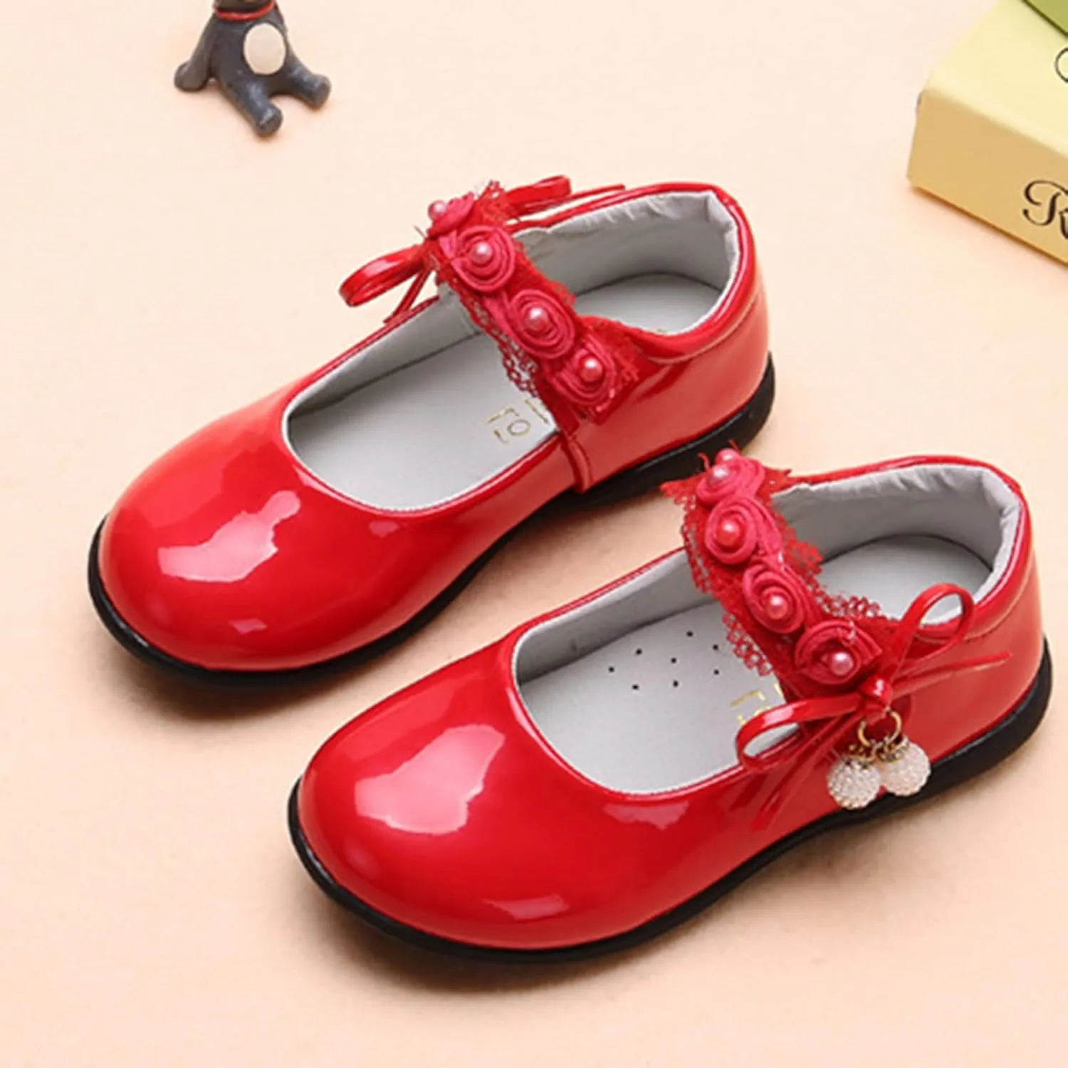 Girls Dress Shoes with Anti-Scratch Leather Pary Schools niform Shoes Mary Jane Fashion Sneaker for Girls