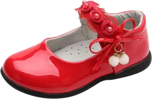 Girls Dress Shoes with Anti-Scratch Leather Pary Schools niform Shoes Mary Jane Fashion Sneaker for Girls