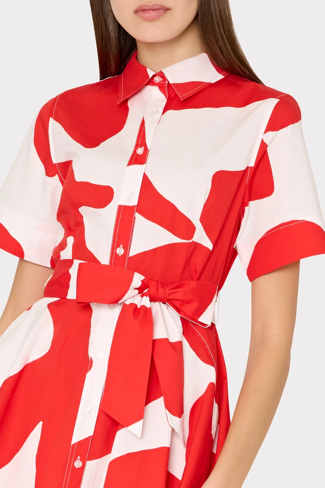 Grand Foliage Poplin Mini Dress