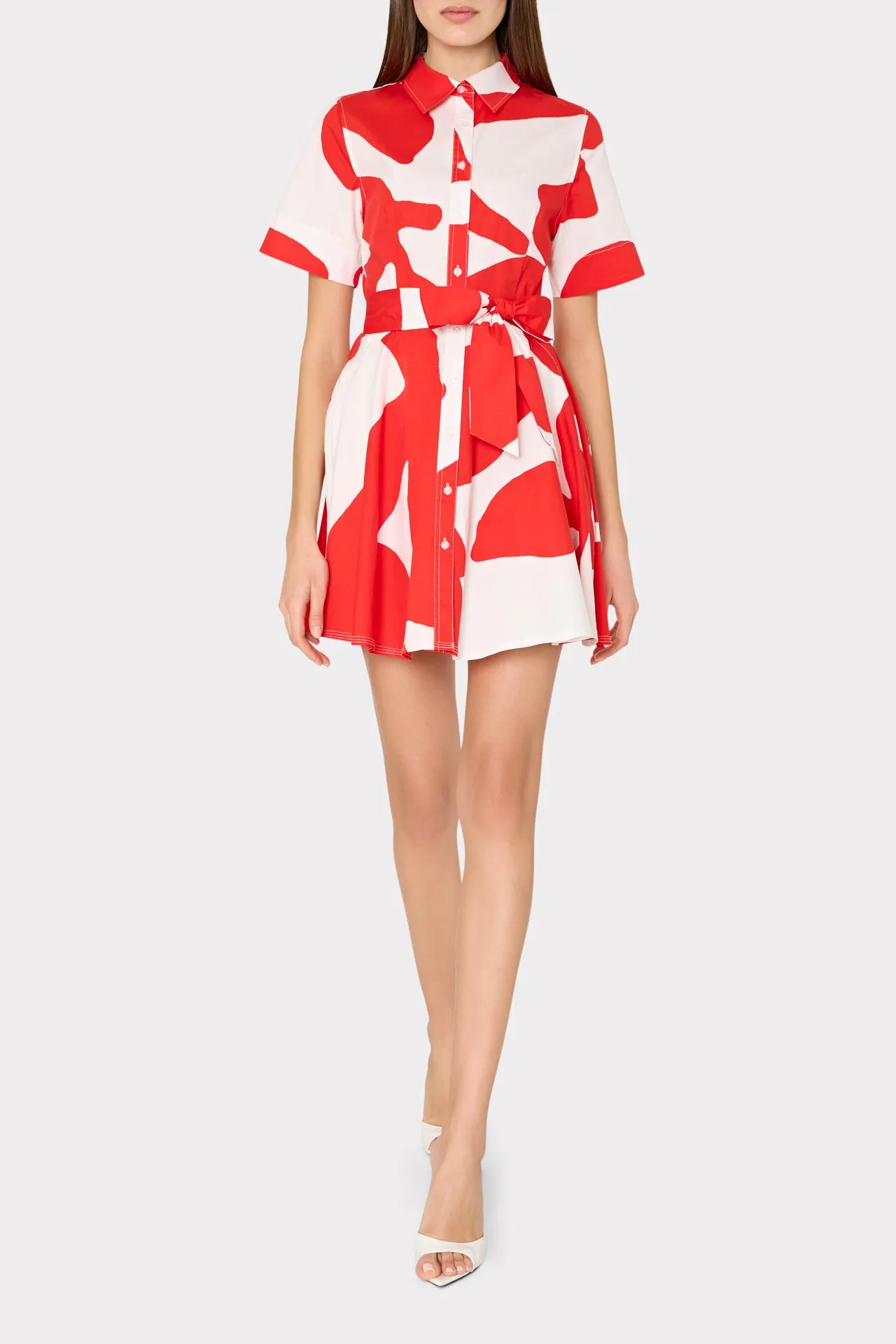 Grand Foliage Poplin Mini Dress