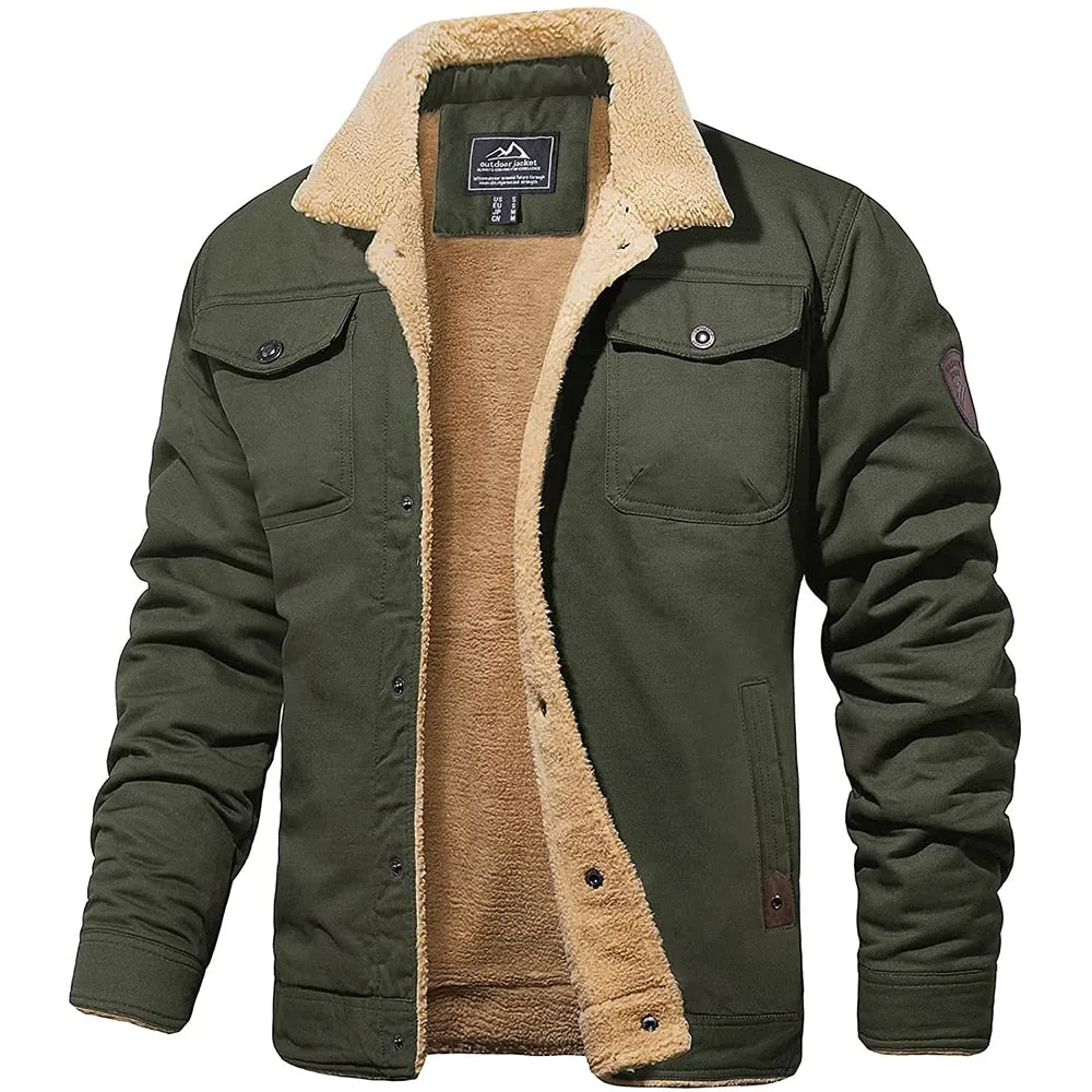 GRANT Men's Sherpa-Lined Jacket  Rugged Warmth & Timeless Style