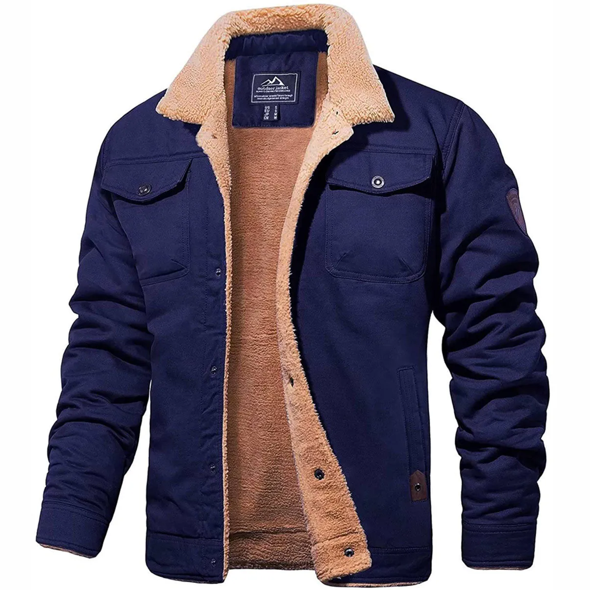 GRANT Men's Sherpa-Lined Jacket  Rugged Warmth & Timeless Style