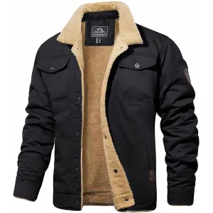 GRANT Men's Sherpa-Lined Jacket  Rugged Warmth & Timeless Style