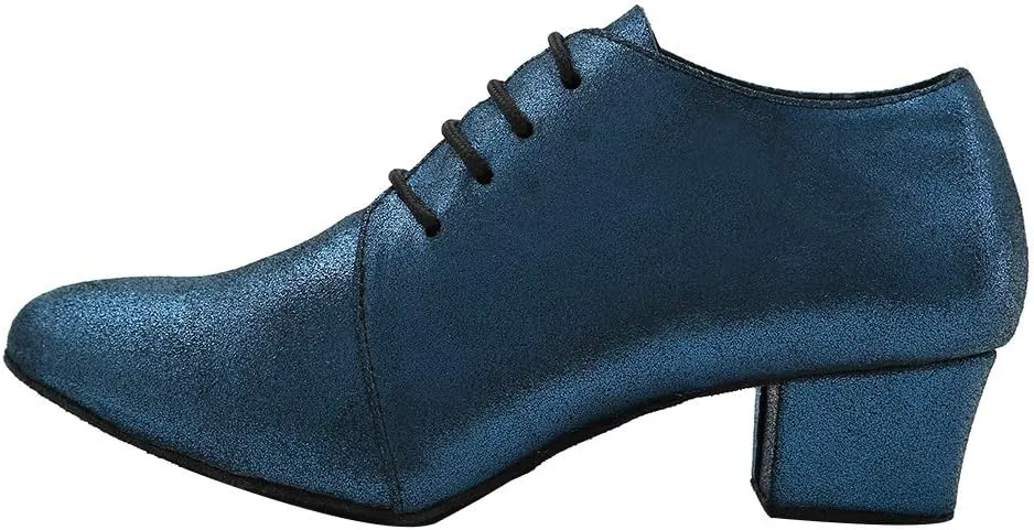 HIPPOSEUS Latin Dance Shoes for Women with Closed Toe Lace up Ballroom Latin Salsa Tango Dance Practice Shoes,Model 229