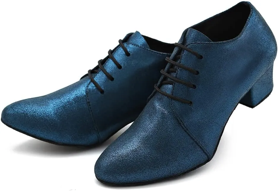 HIPPOSEUS Latin Dance Shoes for Women with Closed Toe Lace up Ballroom Latin Salsa Tango Dance Practice Shoes,Model 229