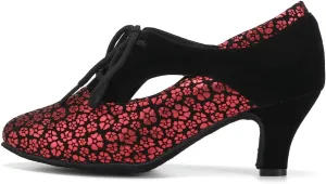 HIPPOSEUS Women's Latin Dance Shoes Closed Toe Ballroom Salsa Practice Dance Shoes Open Toe,Model YCL318