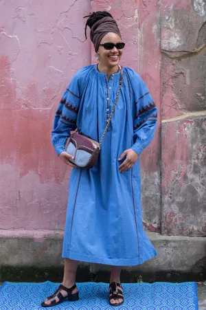 Hod Leia Lotus And Brown Midi Dress